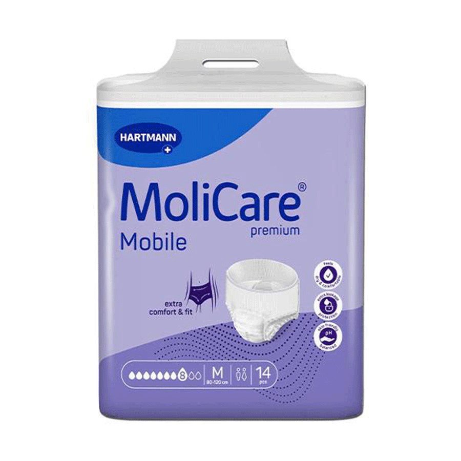 Hartmann Molicare Premium Mobile Super Plus Εσώρουχο Ακράτειας Νυκτός Medium (Περ: 80-120cm) 8 Σταγόνων 14 Τεμάχια