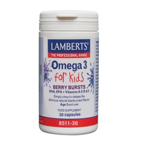 Lamberts Omega 3 For Kids Berry Bursts Ιχθυέλαιο για Παιδιά Γεύση Βατόμουρο 30 Κάψουλες Lamberts Omega 3 For Kids Berry Bursts Ιχθυέλαιο για Παιδιά Γεύση Βατόμουρο 30 Κάψουλες
