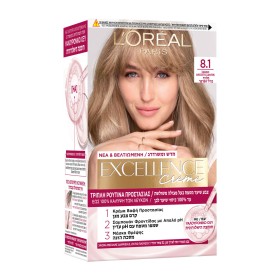 Loreal Excellence Creme Ξανθό Ανοιχτό Σαντρέ 8.1 48ml Loreal Excellence Creme Ξανθό Ανοιχτό Σαντρέ 8.1 48ml