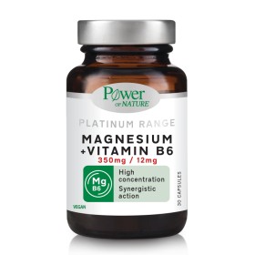 Power Health Platinum Range Magnesium 350mg & Vitamin B6 12mg για την Υγεία του Νευρικού & Μυϊκού Συστήματος 30 Φυτικές Κάψουλες Power Health Platinum Range Magnesium 350mg & Vitamin B6 12mg για την Υγεία του Νευρικού & Μυϊκού Συστήματος 30 Φυτικές Κάψουλες