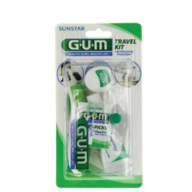 GUM Promo Travel Size Toothbrush 1 Piece, Toothpaste 12,5ml, Interdental Brushes 2 Pieces & Dental Floss 10m 1 Piece
