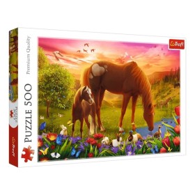 TREFL Horses in the Meadow Puzzle Ενηλίκων 500 Κομμάτια