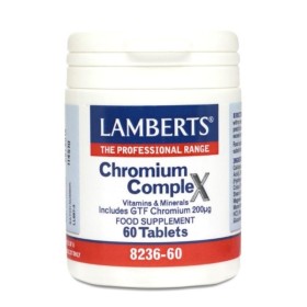 LAMBERTS Chromium Complex 200μg Chromium Supplement for Maintaining Normal Blood Sugar 60 Tablets