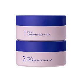 Soroci Fucoidan Peeling & Soothing Εμποτισμένα Toner Pads 2 Βημάτων για Απολέπιση & Ενυδάτωση 70 Τεμάχια