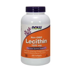 Now Lecithin 1200mg Non-Gmo για Υποστήριξη του Νευρικού Συστήματος 200 Μαλακές Κάψουλες