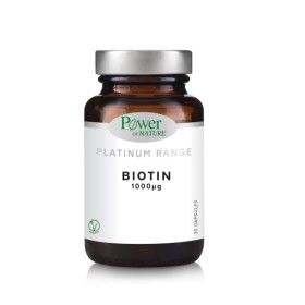 POWER OF NATURE Platinum Range Biotin 1000mg με Βιοτίνη 30 Φυτικές Κάψουλες