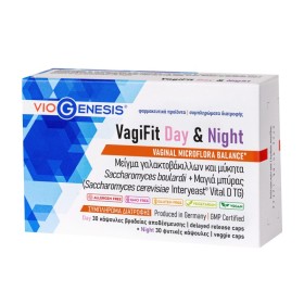 Viogenesis Vagifit Day & Night για την Ισορροπία της Κολπικής Μικροχλωρίδας 30 & 30 Κάψουλες Viogenesis Vagifit Day & Night για την Ισορροπία της Κολπικής Μικροχλωρίδας 30 & 30 Κάψουλες