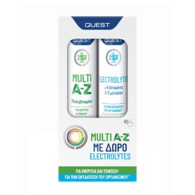 Quest Promo Once a Day Active Multi A-Z Πολυβιταμίνη 20 Αναβράζοντα Δισκία & Once A Day Electrolytes για Άμεση Απελευθέρωση Ενέργειας 20 Αναβράζοντα Δισκία [1+1 Δώρο]