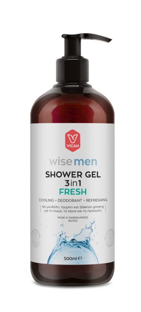 VICAN Wise Men Shower Gel Fresh Αφρόλουτρο 500ml