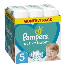PAMPERS Active Baby Πάνες Μέγεθος 5 (11-16 kg) 150 Τεμάχια [MONTHLY PACK]