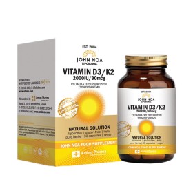 John Noa Caps Vitamin D3 2000iu & Vitamin K2 90mcg 30 Κάψουλες