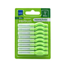 Intermed Mini Ergonomic Interbrush Size 5 Μεσοδόντια Βουρτσάκια 0.8mm Χρώμα Πράσινο 8 Τεμάχια
