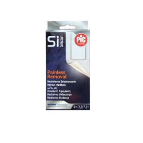Pic Silicon Painless Removal Strips Αυτοκόλλητα Επιθέματα Ανώδυνης Αφαίρεσης 2.5x7.2cm 8 Τεμάχια