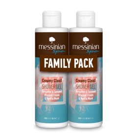 Messinian Spa Promo Creamy Cloud Bergamot & Caramel & Whipped Cream & Vanilla Musk Αφρόλουτρο με Άρωμα Περγαμόντου & Καραμελωμένη Σαντιγύ & Μόσχος Βανίλιας 2x300ml
