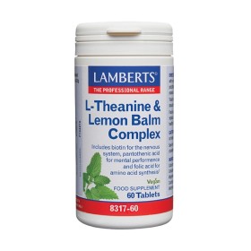 LAMBERTS Theanine & Lemon Balm Complex Συμπλήρωμα για Περίοδο Έντονου Άγχους 60 Tαμπλέτες
