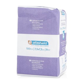 ALFASHIELD Medical Gauze Non-Sterile 7.5cm x 7.5cm 8ply 13 Threads 100 Pieces