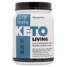 NATURES PLUS KetoLiving LCHF Vanilla Shake Ketogenic Diet Supplement Vanilla Flavor 675g