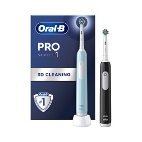 ORAL-B Promo Pro Series 1 Duo Electric Toothbrushes Black & Blue 2 Pieces
