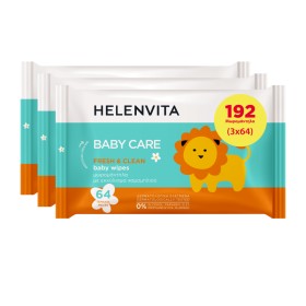 Helenvita Baby Care Fresh & Clean Μωρομάντηλα με Χαμομήλι 3x64 Τεμάχια Helenvita Baby Care Fresh & Clean Μωρομάντηλα με Χαμομήλι 3x64 Τεμάχια
