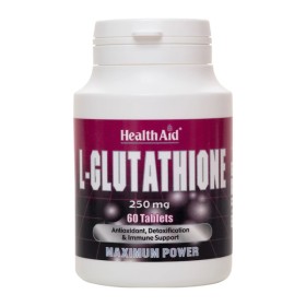 Health Aid L-Glutathione 250mg για Αποτοξίνωση Ενέργεια & Υποστήριξη του Εγκεφάλου 60 Κάψουλες Health Aid L-Glutathione 250mg για Αποτοξίνωση Ενέργεια & Υποστήριξη του Εγκεφάλου 60 Κάψουλες
