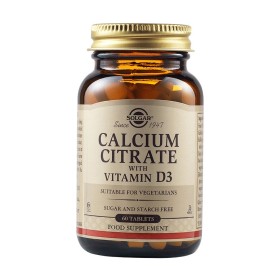 Solgar Calcium Citrate 250mg With Vitamin D3 για την Υγεία των Οστών 60 Ταμπλέτες Solgar Calcium Citrate 250mg With Vitamin D3 για την Υγεία των Οστών 60 Ταμπλέτες