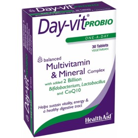 HEALTH AID Day-Vit Probio Συνδυασμός Βιταμινών με Προβιοτικά 30 Ταμπλέτες