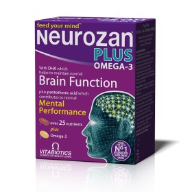 VITABIOTICS Neurozan Plus Omega-3 Brain Function Memory Supplement 28 Capsules & 28 Tablets