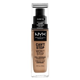Nyx Professional Make Up Cant Stop Wont Stop Full Coverage Foundation 12 Classic Tan 30ml
