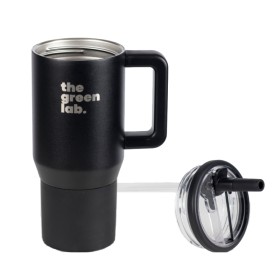 Boobam Τhe S Cup Aνοξείδωτο Μπουκάλι Θερμός Μαύρο 1200ml