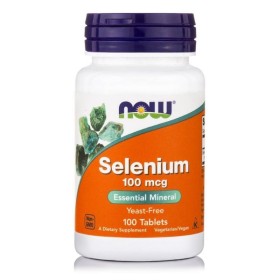 NOW Selenium 100mcg Cholesterol & Thyroid Booster Selenium Supplement 100 Tablets