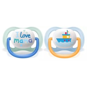 Philips Avent Πιπίλα Ultra Air Happy 0-6m για Αγόρι 2 Τεμάχια [Scf080/01]