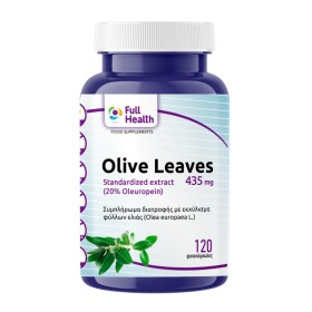 Full Health Olive Leaves 435mg με Εκχύλισμα Φύλλων Ελιάς 120 Φυτικές Κάψουλες Full Health Olive Leaves 435mg με Εκχύλισμα Φύλλων Ελιάς 120 Φυτικές Κάψουλες