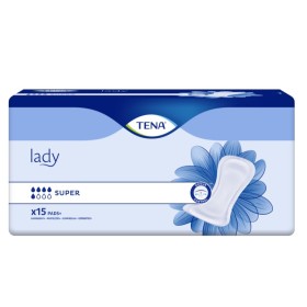 TENA Lady Super Feminine Sanitary Napkins Regular Flow 5 Drops 15 Pieces