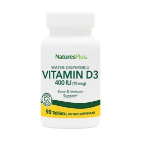 NATURES PLUS Vitamin D3 400 IU Water-Disprersible για την Υγεία των Δοντιών & Οστών & Ανοσοποιητικού 90 Ταμπλέτες