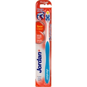 JORDAN Τotal Clean Medium Οδοντόβουρτσα Μέτρια σε Μπλε Χρώμα 1 Τεμάχιο
