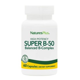 NATURES PLUS Super B-50 για Νευρικό Σύστημα & Μαλλιά & Δέρμα & Νύχια 60 Κάψουλες