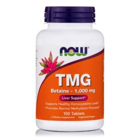 Now Tmg Betaine 1000mg Συμπλήρωμα για την Προστασία του Ήπατος 100 Ταμπλέτες Now Tmg Betaine 1000mg Συμπλήρωμα για την Προστασία του Ήπατος 100 Ταμπλέτες