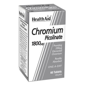 HEALTH AID Chromium Picolinate 1800mcg για Εξισορρόπηση του Μεταβολισμού 60 Ταμπλέτες