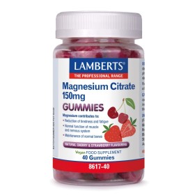 Lamberts Magnesium Citrate 150mg με Κιτρικό Μαγνήσιο με Γεύση Φράουλα & Κεράσι 40 Ζελεδάκια Lamberts Magnesium Citrate 150mg με Κιτρικό Μαγνήσιο με Γεύση Φράουλα & Κεράσι 40 Ζελεδάκια