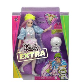 MATTEL Barbie Extra: Curvy Doll with Shimmer Look and Pet Puppy 3+ Ετών
