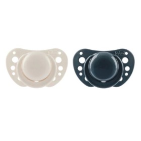 Chicco Physio Forma Air Πιπίλα Σιλικόνης Μπεζ-Γκρι Μπλε 6-16m+ 2 Τεμάχια