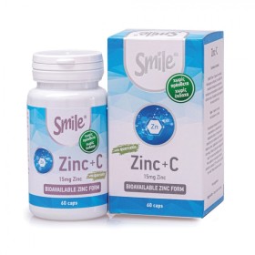 Smile Zinc 15mg & Vitamin C με Ψευδάργυρο & Βιταμίνη C 500mg 60 Κάψουλες
