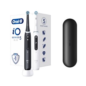 ORAL B iO Series 5 Duo Ηλεκτρικές Επαναφορτιζόμενες Οδοντόβουρτσες Σε Λευκό & Μαύρο Χρώμα 2 Tεμάχια