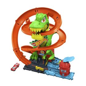 Mattel Hot Wheels Πυροσβεστικός Σταθμός Πίστα City T-Rex από 4+ Ετών Mattel Hot Wheels Πυροσβεστικός Σταθμός Πίστα City T-Rex από 4+ Ετών