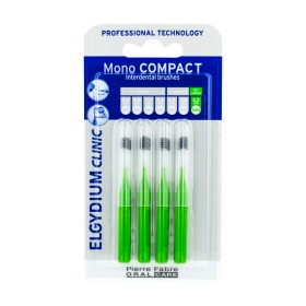 Elgydium Mono Compact Green Μεσοδόντια Βουρτσάκια 1.1mm Χρώμα Πράσινο 4 Τεμάχια