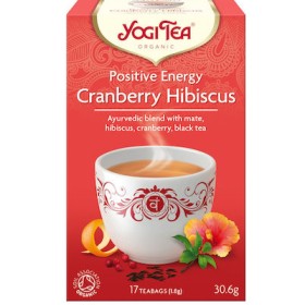 YOGI TEA Positive Energy Cranberry Hibiscus Organic Tea for Positive Energy 17 Sachets 30.6g