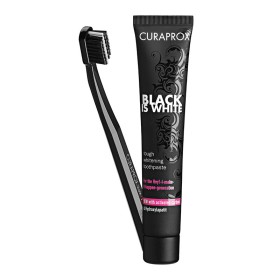 Curaprox Promo Set Black Is White Οδοντόβουρτσα & Οδοντόκρεμα Whitening Paste 90ml
