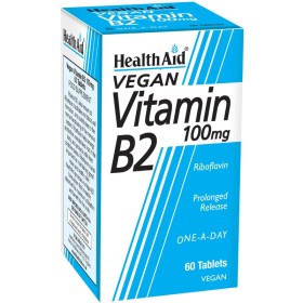 Health Aid Vitamin B2 100mg Συμπλήρωμα για τον Σχηματισμό Ερυθρών Αιμοσφαιρίων 60 Ταμπλέτες Health Aid Vitamin B2 100mg Συμπλήρωμα για τον Σχηματισμό Ερυθρών Αιμοσφαιρίων 60 Ταμπλέτες