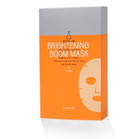 YOUTH LAB Brightening Boom Sheet Mask Εμποτισμένη Υφασμάτινη Μάσκα Προσώπου με Λευκαντική-Αναπλαστική & Ενυδατική Δράση 4x23g