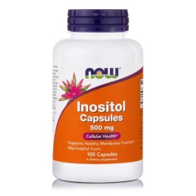 NOW Inositol Capsules 500mg Inositol Supplement for Nervous System Support 100 Capsules
